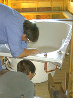 Installing a tub